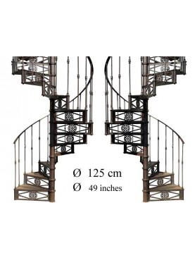 Cast iron spiral staircase - Ø125cm