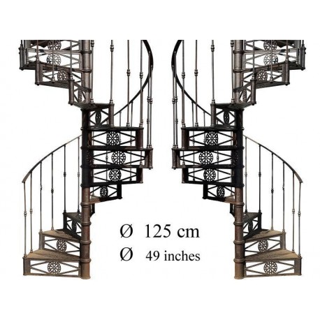 Cast iron spiral staircase - Ø125cm