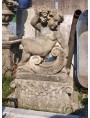 two Cement Concrete putti early XX century