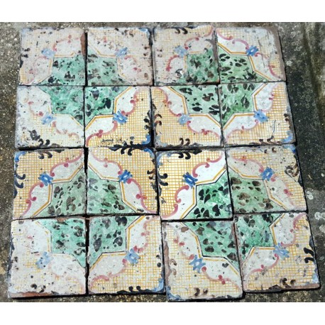 Italian ancient majolica tiles