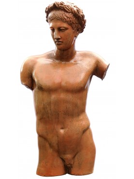 Greek Roman Apollo torso in terracotta