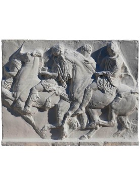 Metope of the Parthenon of Athens in plaster - North Frieze Block 46