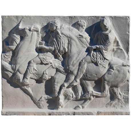 Metope of the Parthenon of Athens in plaster - North Frieze Block 46