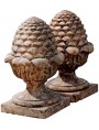 French terracotta Pine cone H.63cms