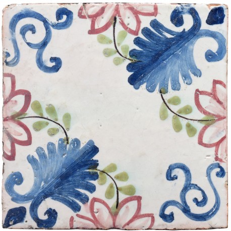 Ancient italian Majolica tile 