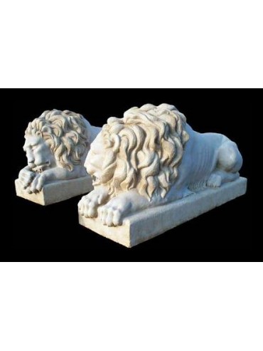 Two copies of Canova lions