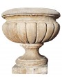 Concrete "baccellato" vase