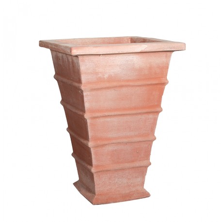 Vaso in terracotta piramidale