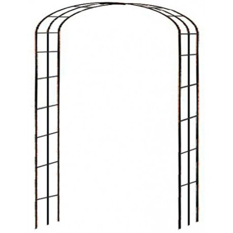 Continuous arched forged iron arch for tunnel roses creepers etc