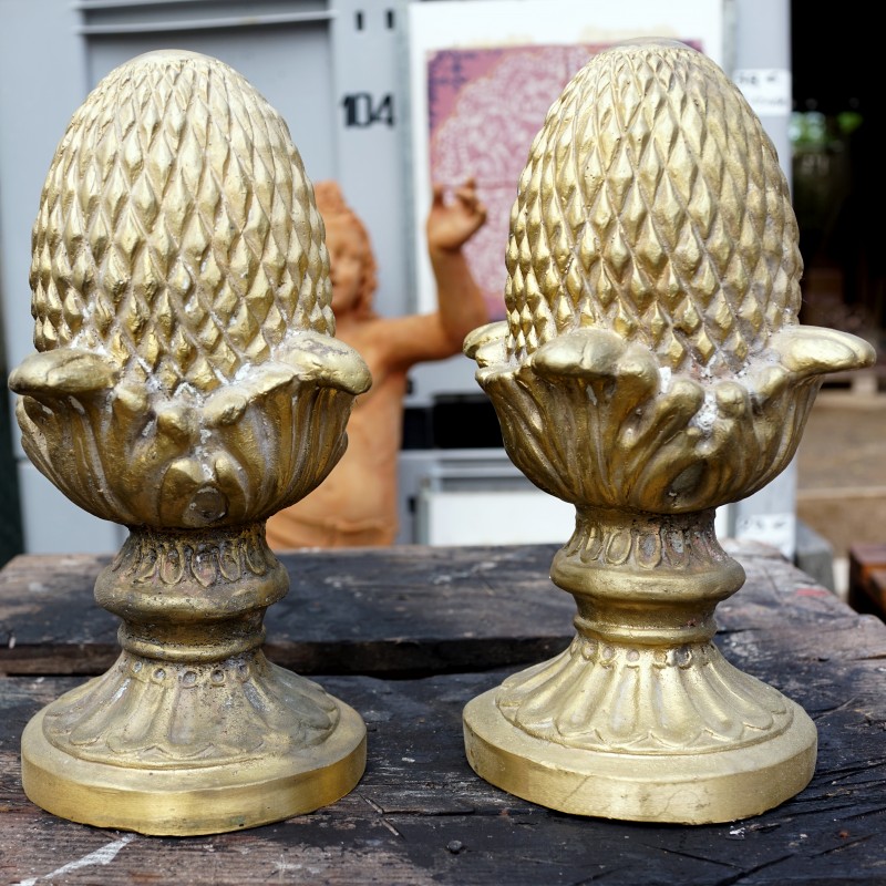 Atron Antique Brass Pine Cone Finial