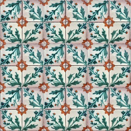 Panel of 36 tiles