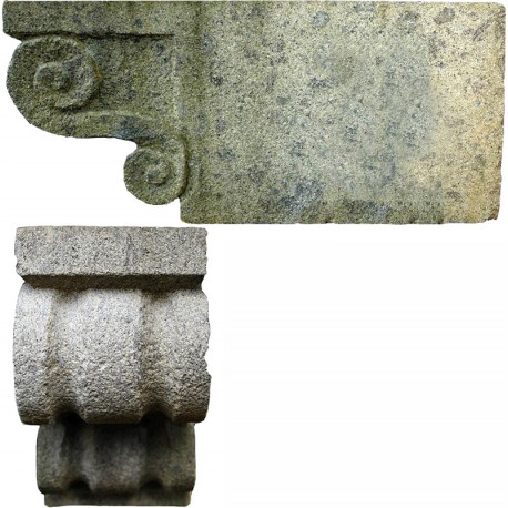 Peperino stone brackets