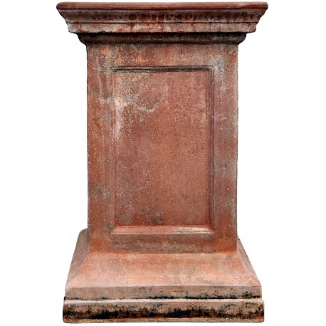 Terracotta square base H.60cms/37x37cms for vases and sculptures