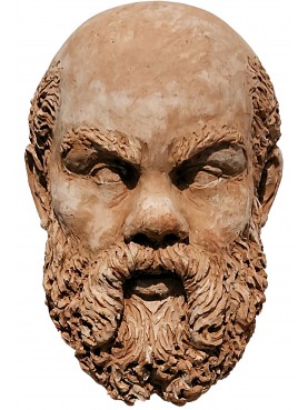 Socrates terracotta head - greek head copy
