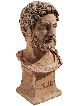 Hadrian terracotta small bust roman emperor