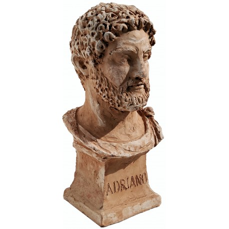 Piccolo Busto in terracotta di Adriano imperatore