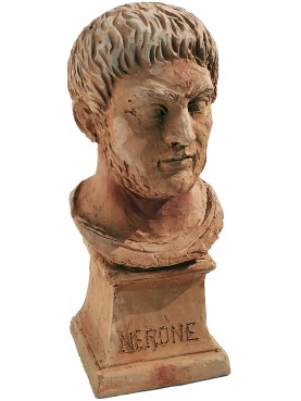 Nero terracotta small bust roman emperor