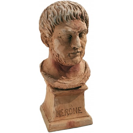 Nero terracotta small bust roman emperor