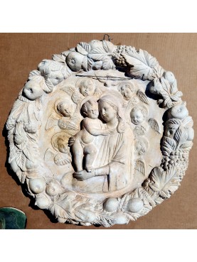 ancient robbiana Ø 67 cm plaster model for sculptors
