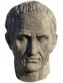 head of Julius Caesar - terracotta - copy of the Vatican Museums