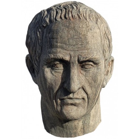 head of Julius Caesar - terracotta - copy of the Vatican Museums