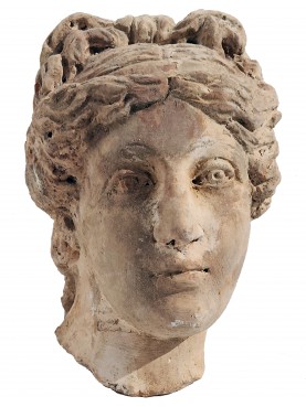 testa di venere romana piccola in terracotta