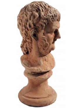 small Terracotta Nero Bust with base - copy of Musei Capitolini bust