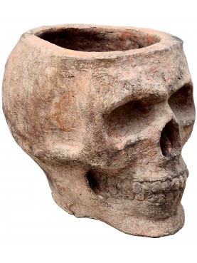 Seventeenth-century skull of our production in vase shape