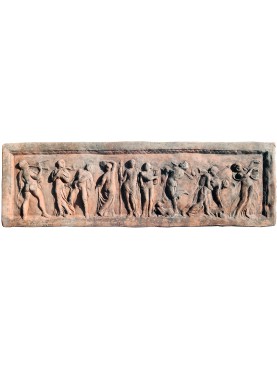 Bas-relief of Greco-Roman origin - nine bacchae