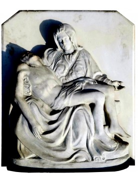 Old Misercordia Madonna in white Carrara marble