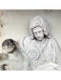 Old Misercordia Madonna in white Carrara marble