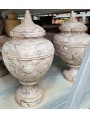 pair of vases in lumachella stone
