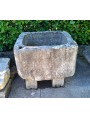 ancient rectangular white limestone tank for olive oil