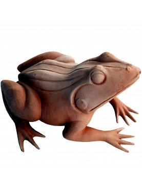 beautiful large terracotta frog with hand-formed legs