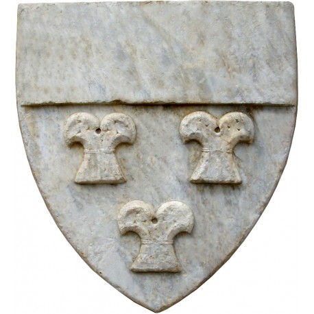 Frescobaldi coat of arms in white Carrara marble