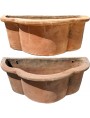 Small trilobate terracotta sink