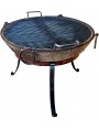 Brazier with wrought iron tripod + trapezoid reinforcement + large grill Total €1,680