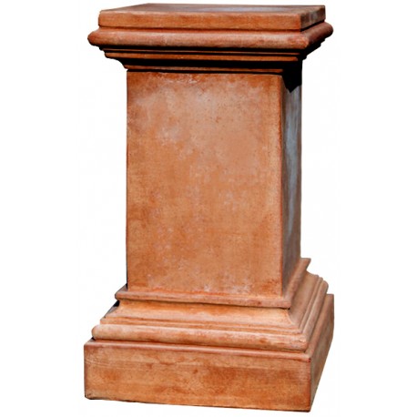 Terracotta column 42 X 42 cm with capital for vases and sculptures