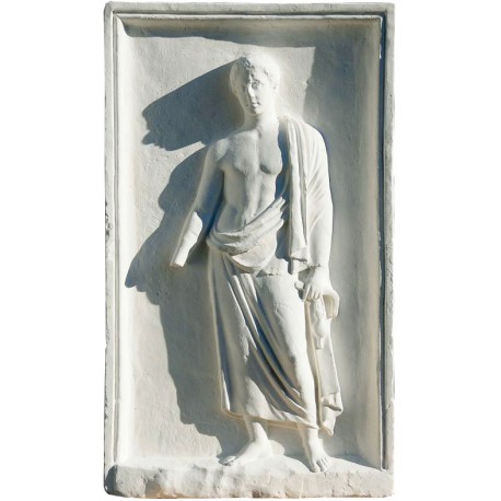 Bassorilievo greco-romano in gesso - Atleta togato