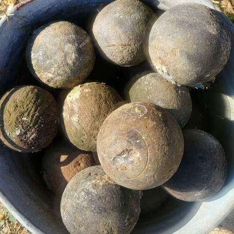 16 ancient French bowls - petanque - the game of bowls