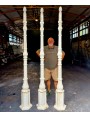 three antique cast iron columns from Italy - Carrara