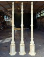 three antique cast iron columns from Italy - Carrara