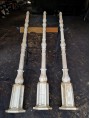 three antique cast iron columns from Italy - Carrara