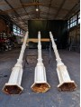 three antique cast iron columns from Italy - Carrara