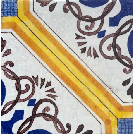 Majolica tile - Treble clef