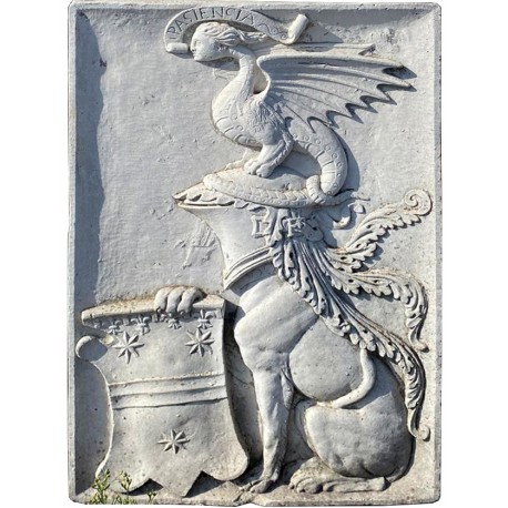 Large plaster-cast Serristori coat of arms